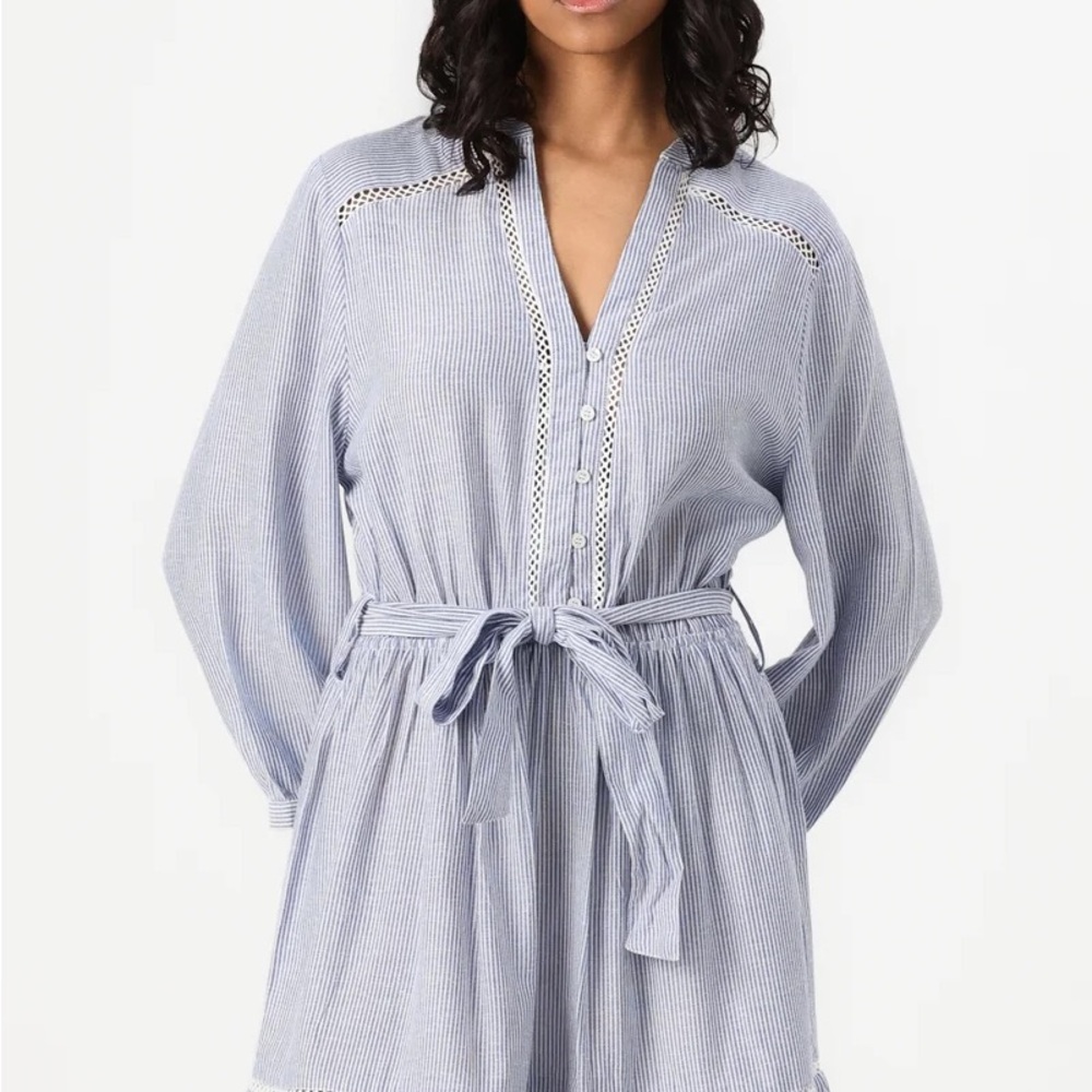 Zara Blue Striped Sun Dress